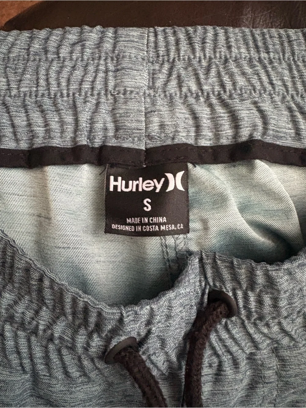 Hurley Men's Slate Heather Blue Athletic Shorts